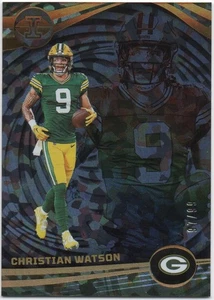 Christian Watson 2023 PANINI ILLUSIONS FOOTBALL Black Ice Trophy Collection /99 - Picture 1 of 2