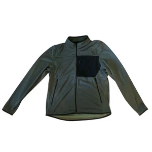 Men L PROOF Huckberry Trail Grid Fleece Jacket Olivenite Full Zip Hike Camp - Picture 1 of 5