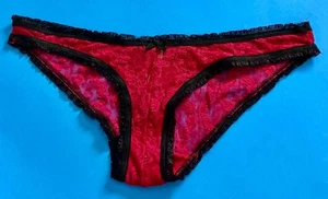 LADIES SIZE 7 HIPSTER RED LACE UNDERWEAR PANTY - Picture 1 of 3