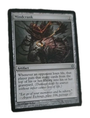 Mindcrank 2011 New Phyrexia Colorless Uncommon Artifact MTG  - Image 1 of 2