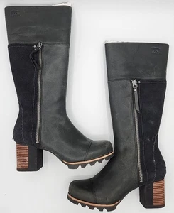 NWOB Sorel Addington Waterproof High-Heel Tall Boots Women's Size 8 Black - Picture 1 of 8
