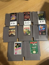 Nintendo NES game Lot Kid Icarus Spot Dragon Lair Excitebime Galaga