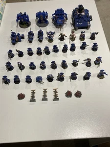 Warhammer 40K Space Marines Army Lot Painted Ultramarines Vehicles & Infantry - Picture 1 of 16