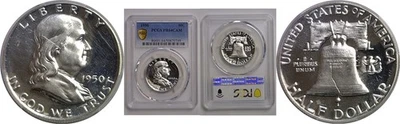 1950 50C Franklin Half Dollar PCGS Proof 64 CAM - Image 1 of 3