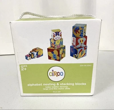 Circo Alphabet Nesting & Stacking Blocks ABC Cardboard 10 Piece Set For Toddlers - Image 1 of 4