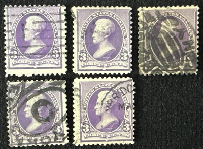 Estampilla Jackson 3c aleatoria de Estados Unidos 1890-93 usada, SC#221 (CV $9) Foto 1 de 2