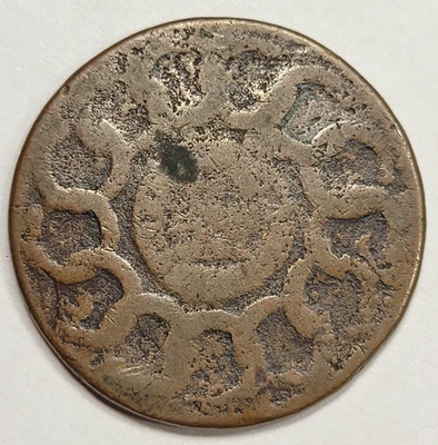 Moneda tipo temprano escasa circulada cobre colonial 1c 1787 FUGIO CENT *K2 Foto 1 de 2