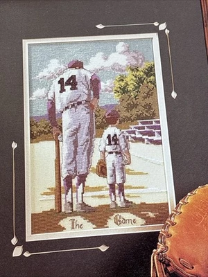 The Game Baseball Boy or Girl Design Cross Stitch Pattern Pages From Book - Image 1 of 4