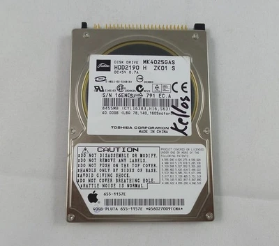 ToshibaHDD2190 40 GB Superslim ATA/100 Internal Hard Drive (MK4025GAS) - Image 1 of 2