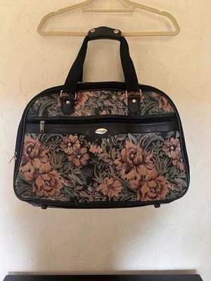Bolsa de viaje vintage Jaguar tapiz floral Foto 1 de 4