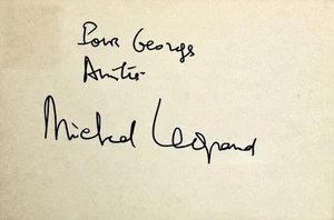 MICHEL LEGRAND signed Autogramm Karteikarte französischer Musical Komponist SOMMER von 42 - Bild 1 von 6