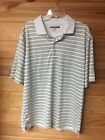 Greg Norman Golf Polo Shirt Men's Size L Striped Short Sleeve