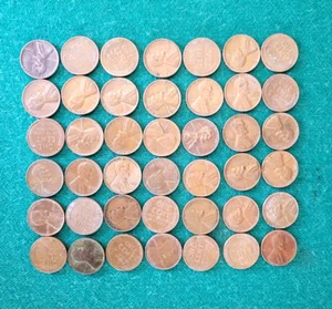 Lot Of 42 Lincoln Wheat Pennies, 1946 No Mint Mark- See Photos For Cond. Details - Picture 1 of 4