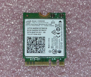 Intel Dual Band Wireless-AC 3165NGW WLAN WiFi M.2 Acer Aspire E5-773, E5-773G - Afbeelding 1 van 2
