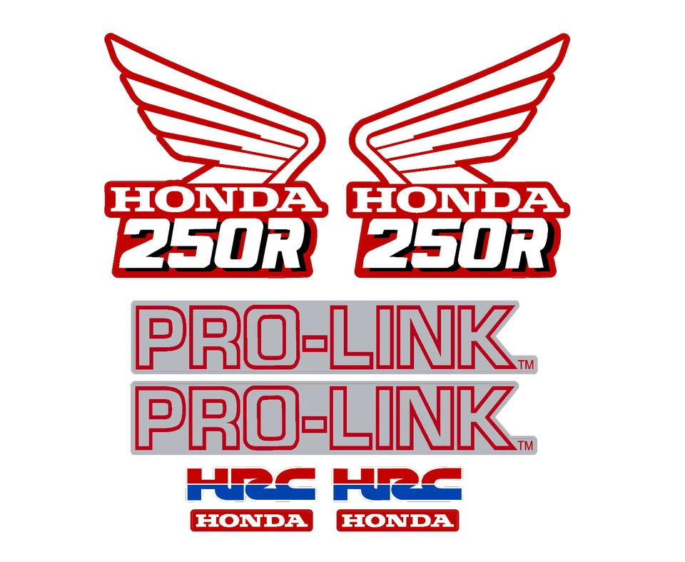 Juego de calcomanías para moto Honda CR250 1989, cubiertas, guardabarros y basculante CR 250 Foto 1 de 1