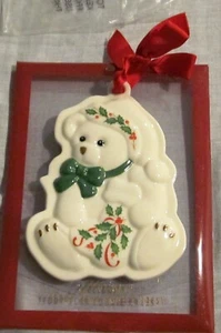 LENOX PORCELAIN HOLIDAY TEDDY BEAR SUGAR COOKIE PRESS MOLD NEW APPROX. 6" - Picture 1 of 5