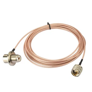 UHF PL-259 Male to SO-239 UHF Female Right Angle Cable For Mobile Antenna Radio - Picture 1 of 6