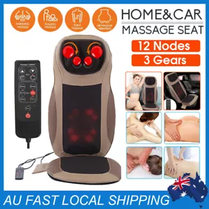 Full Body Neck Back Shiatsu Massage Chair Seat Heat Car Massager Pad Cushion NEW - Picture 1 of 12