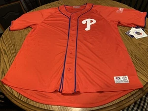 Philadelphia Phillies MLB Red Button-Down Team Color Jersey, Size XL - NWT - Picture 1 of 7
