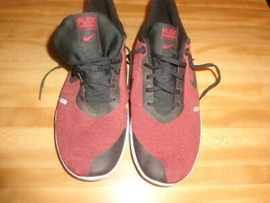Nike Flex Experience 8 Mens Size 13 Red Black Lace Up Running Shoes AJ5900-001 - Picture 1 of 7