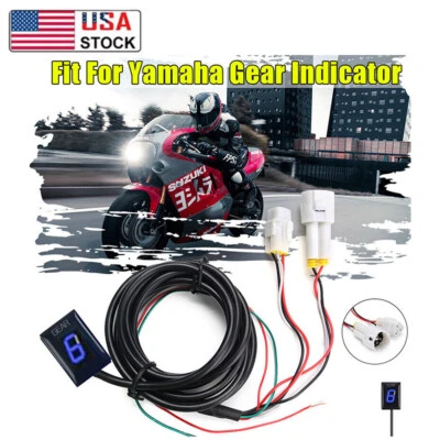 Motorcycle LED Gear Indicator Blue for Yamaha YZF R1 YZF R6 FZ400 FZS600 XVS950 - Image 1 of 4