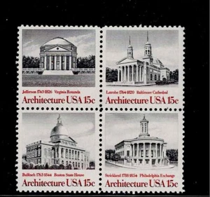 US Scott #1779-82, Block of 4 1979 Architecture 15c FVF MNH - Picture 1 of 1