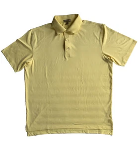 Peter Millar Summer Comfort Large Polo Golf Shirt Yellow - Picture 1 of 13