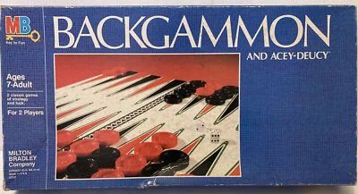 Vtg 1982 Backgammon & Acey-Deucy Milton Bradley Complete All Pieces And Dice - Image 1 of 4