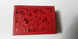 Antica scatola laccata cinabar cinese - Foto 1 di 5