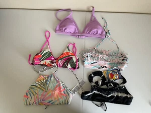 Girl Multicolor 5 Piece Bikini Top s 10-12 - Picture 1 of 7