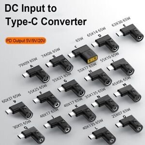 USB C Power Adapter PD 65W Converter DC to Type C For Xiaomi/Samsung/Lenovo