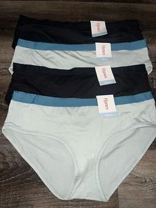 Hanes ~ 4-Pair Womens Hipster Underwear Panties Polyester Blend (A) ~ 2XL/9 - Picture 1 of 4