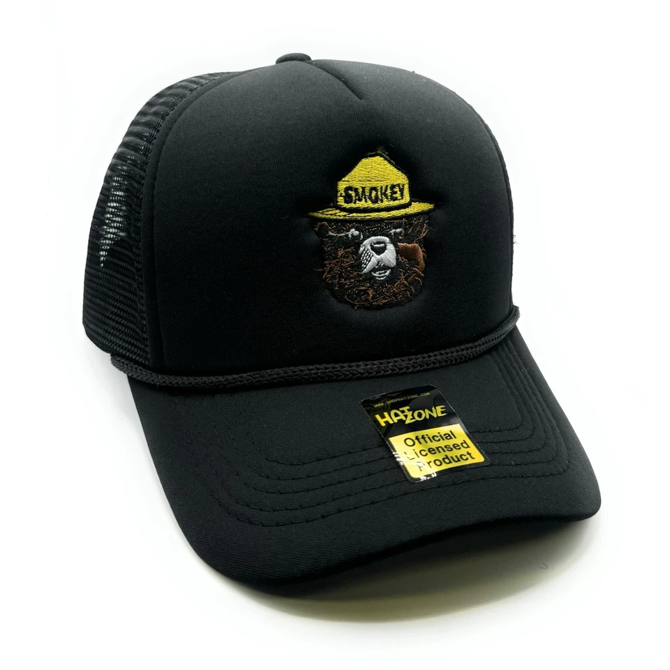 Smokey the Bear Mesh Trucker SnapBack (Negro) Foto 1 de 2