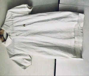 Polo bianca in pile dorato Brooks Brothers nuova 100% cotone taglia large uomo - Foto 1 di 12