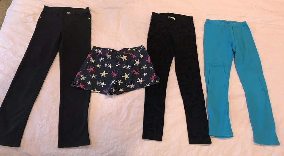 Conjunto de 4 piezas Leggings Pantalones Cortos Gimboree H&M Niñas Talla 9 Foto 1 de 4