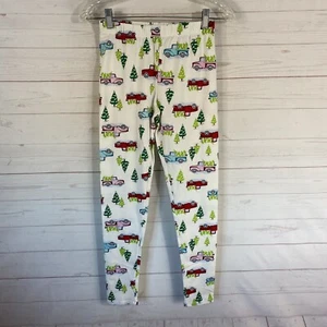 No Boundaries Junior Girls Holiday Tree Truck Print Leggings Small (3-5) 24x28 - Picture 1 of 5