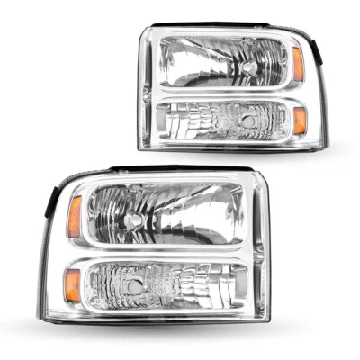 Juego de faros cromados SuperDuty para Ford F250 F350 F450 F550 2005-2007 Foto 1 de 4