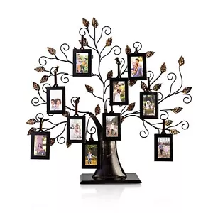 Family Tree Picture Frame Display Metal with Hanging Frames Wall or Table Decor - Picture 1 of 7