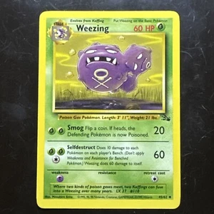 Juego de cartas coleccionables Pokémon Weezing Fossil 45/62 regular 1999-2000 Wizards - Imagen 1 de 3