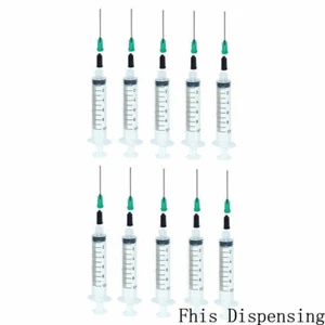 10ml Syringes 18G Tips and Caps Dispense E6000 Adhesive Glue Pack of 12 - Picture 1 of 7