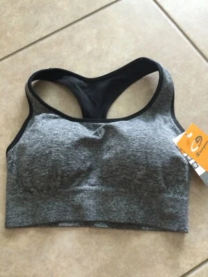 Sujetador deportivo Champion C9 para mujer mediano sin costuras gris blanco estampado N9769 Foto 1 de 4