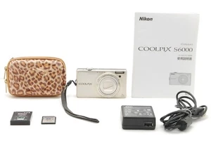 [ MINT +++ w/case ] Nikon COOLPIX S6000 Compact Digital Camera Silver From Japan - Picture 1 of 9
