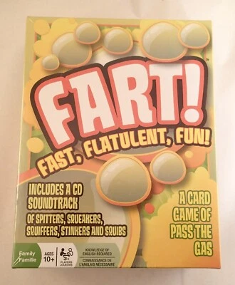 FART! Fast, Flatulent, Fun! A CARD GAME OF PASS THE GAS with a CD SOUNDTRACK NEW - Image 1 of 4