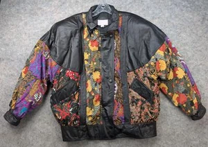 Chaqueta Daniel Mujer Mediana Multicolor Cuero Vintage Años 80 Hipster Stranger Thing - Imagen 1 de 14