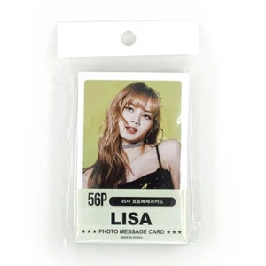 Juego de tarjetas de mensaje fotográficas Lisa rosa negra 56 piezas productos Kpop - Imagen 1 de 2