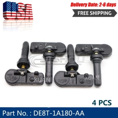 4x nuevos sensores de presión de neumáticos DE8T-1A180-AA TPMS para Lincoln Ford Motorcraft Foto 1 de 4