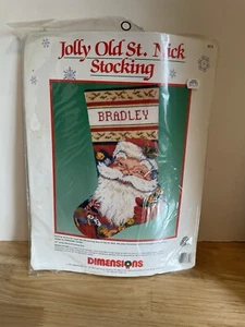 Dimensions "Jolly Old St. Nick Stocking” Needlepoint Kit NEW Design Number 9074 - Picture 1 of 5