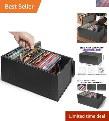 Organizador de almacenamiento de CD de 30 discos - Elegante diseño negro con fácil visibilidad Foto 1 de 4