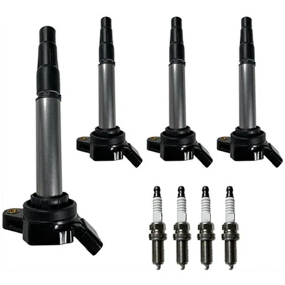 4 Sets Ignition Coil & Spark Plug For Toyota Corolla Matrix UF596 90919-02252 - Image 1 of 4