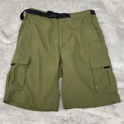 Pantalones Cortos Eastern Mountain Sports EMS Para Hombre 30 Verde Cinturón Nylon Carga Senderismo Foto 1 de 4